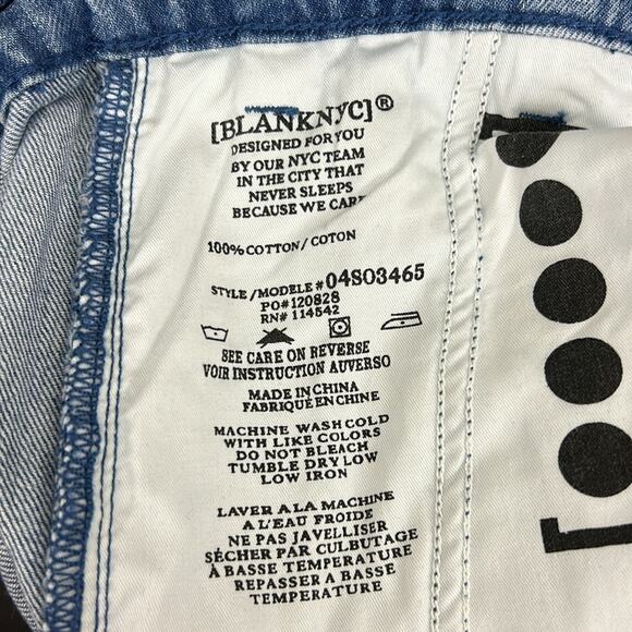 Blank NYC Women’s 25 Pleated Wide Leg Cotton Jeans Boho Skater New - Picture 9 of 9